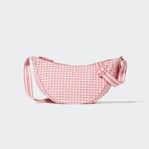 NWT Uniqlo Pink Gingham Round Mini Shoulder Bag